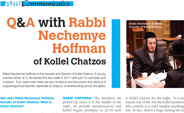 Q&A with Rabbi Nechemye Hoffman